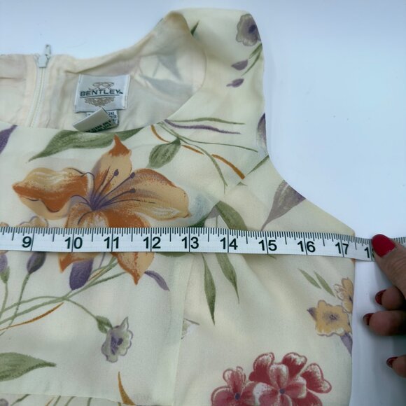 Vtg T R Bentley Floral Maxi Sundress Size 6 Sleeveless Cottage Core Fairycore - Picture 9 of 15